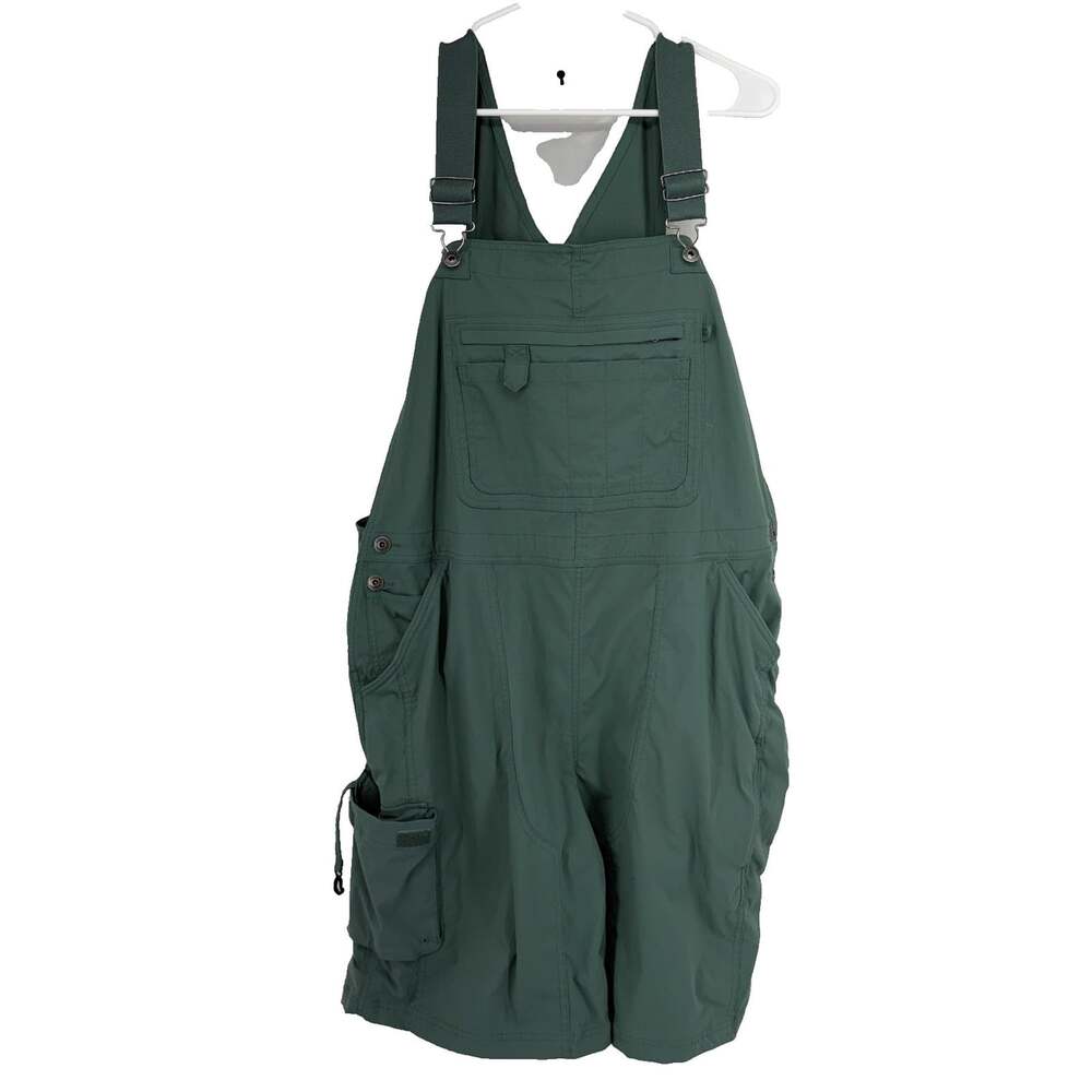 Duluth Trading Women XXL Heirloom Gardening Short Overalls Green Pockets Outdoor